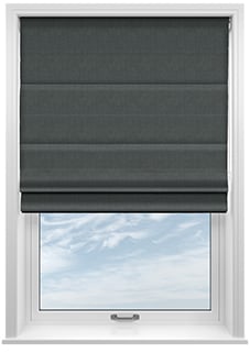 Melrose (Blackout), Lead Grey - Motorised Roman Blind